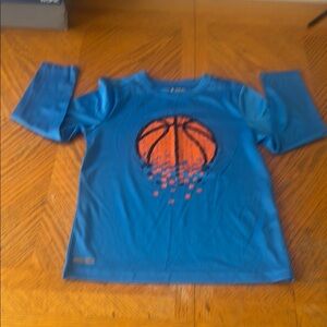 Jumping Beans Blue and Orange Basketball Long Sleeve Tee